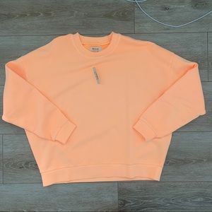 Madewell NWT Garment-Dyed Sweater in Neon Orange